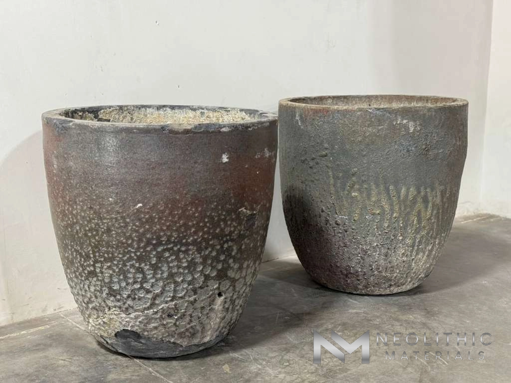 French Antique Foundry Crucibles (Pair) - Image 3